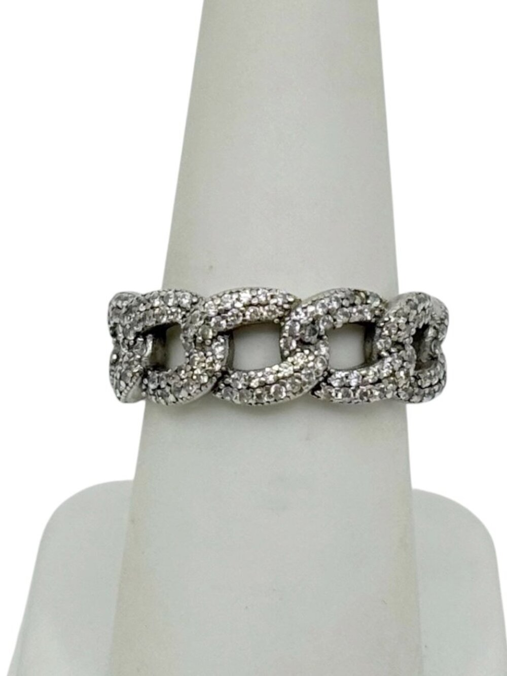 Sterling silver cubic zirconia band ring - GM1211
